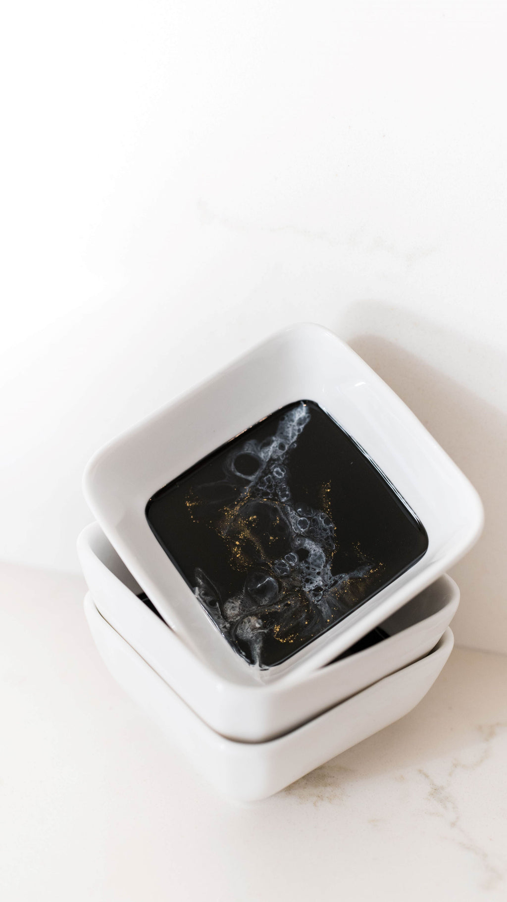 Resin Accented Ceramic Dipping Bowls (sets of 3)