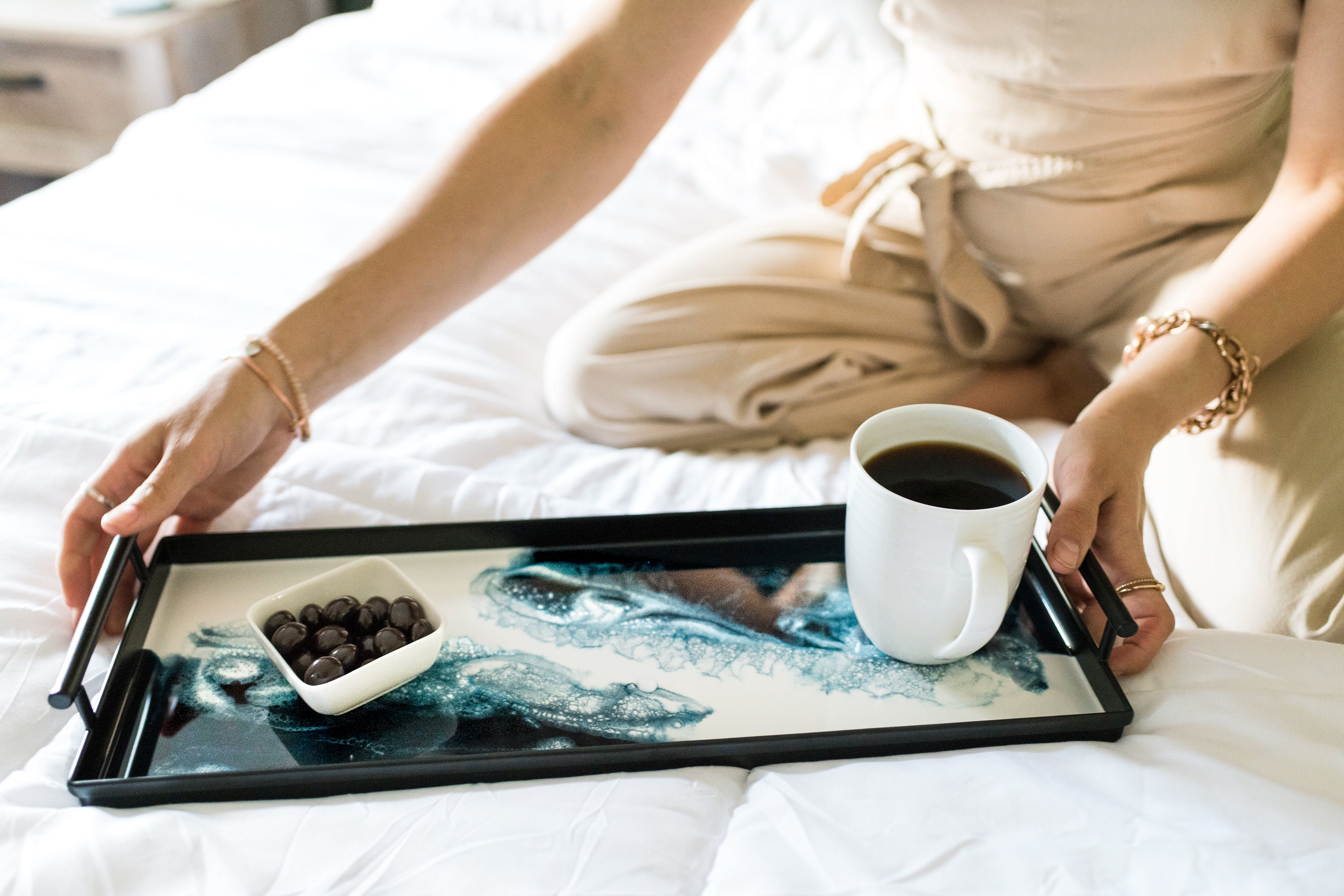 Resin Black Rectangle Tray