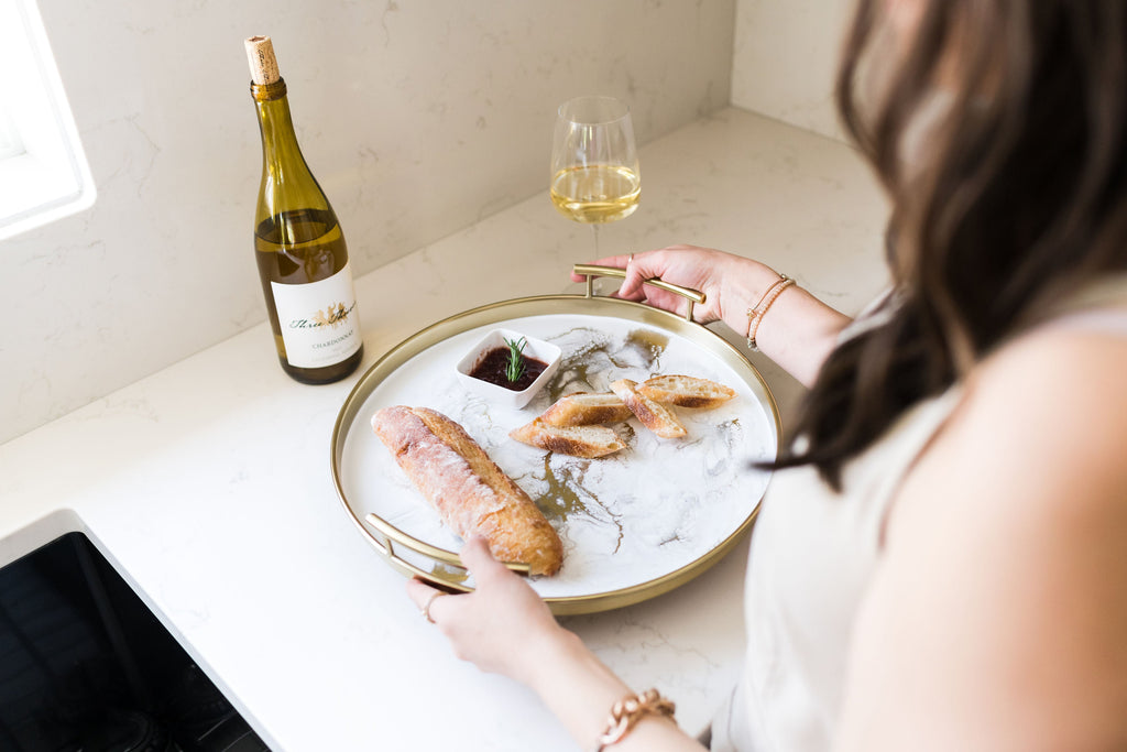 Back in stock! Resin Gold Round Tray