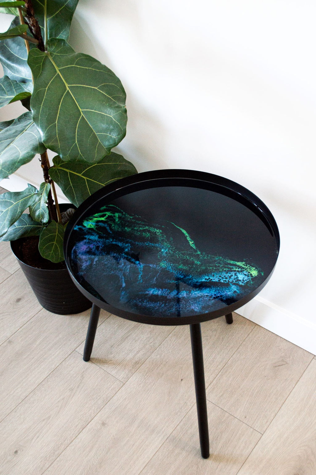Resin Accented Side Table