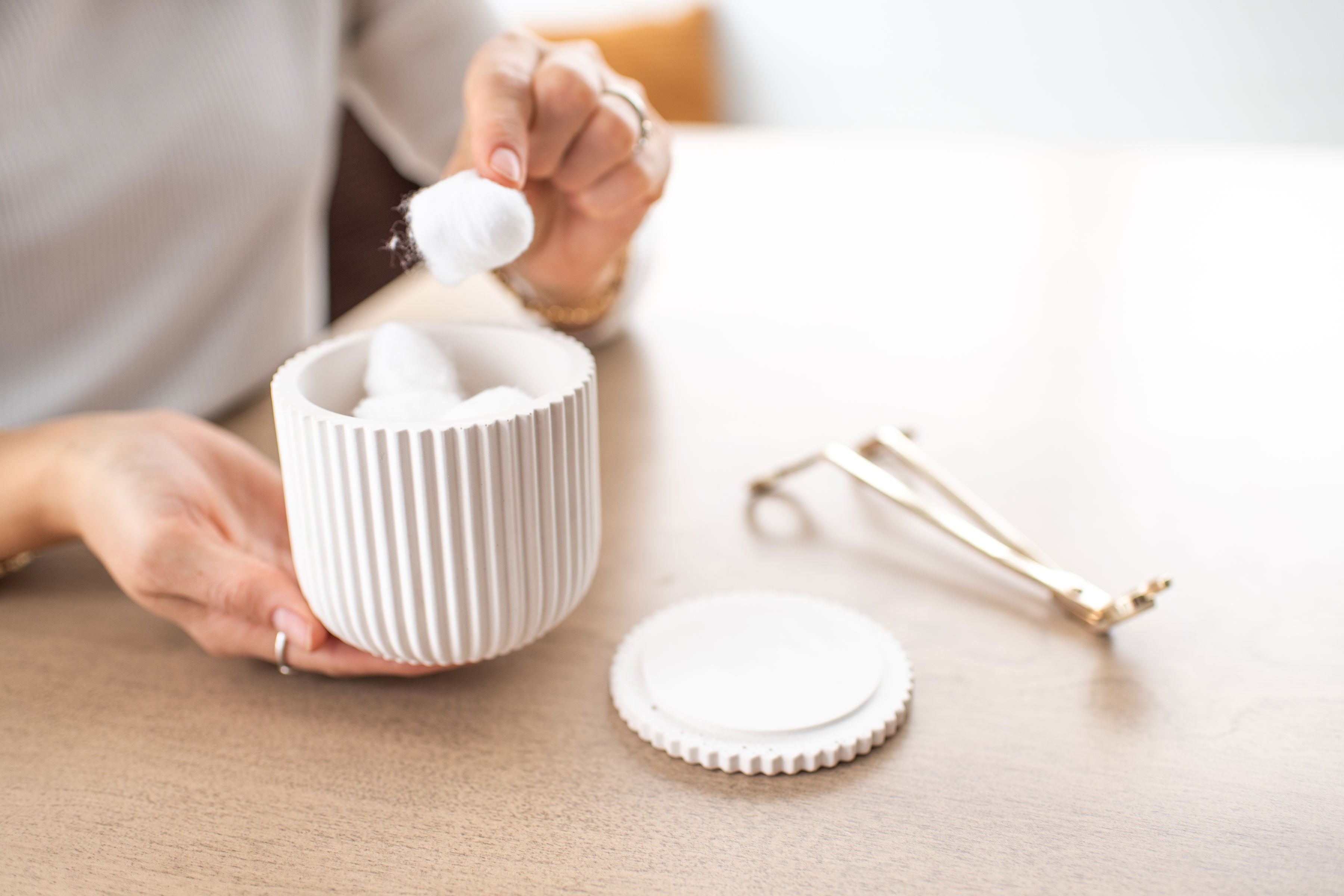 NEW!!! Fluted Jar with Lid