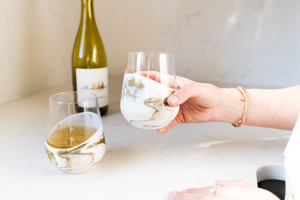 Resin Coated Entertaining Glasses (Set of 2)