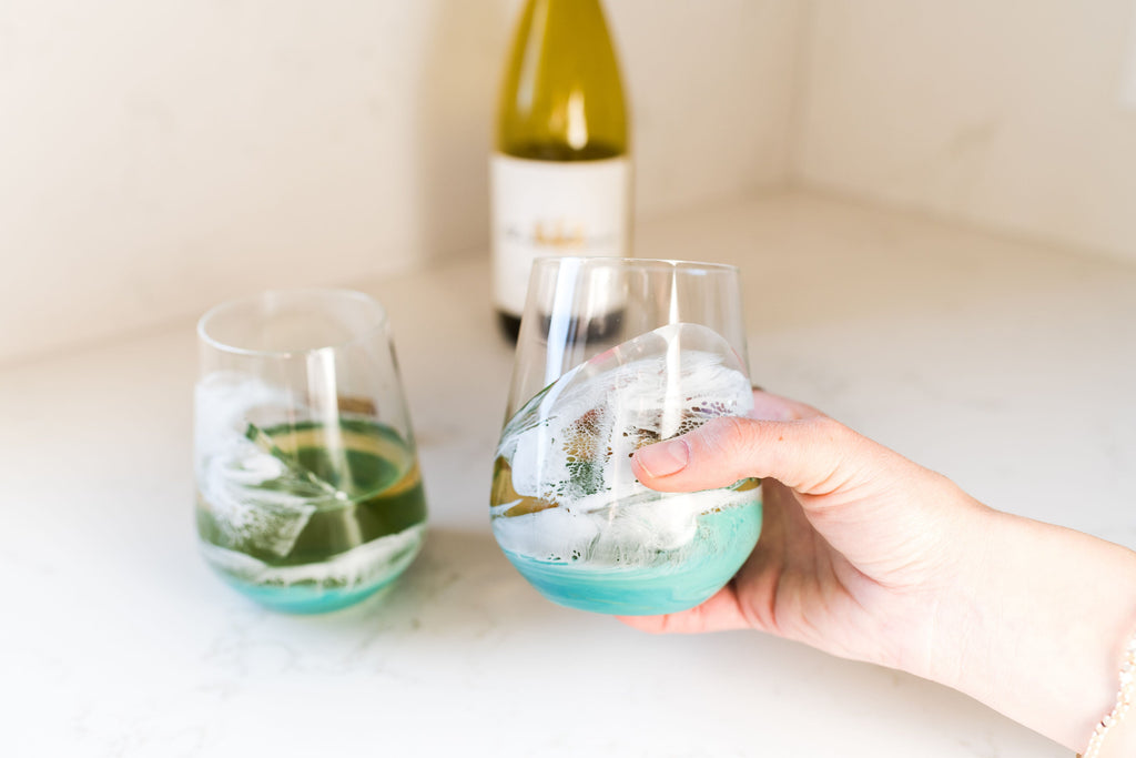 Resin Coated Entertaining Glasses (Set of 2)