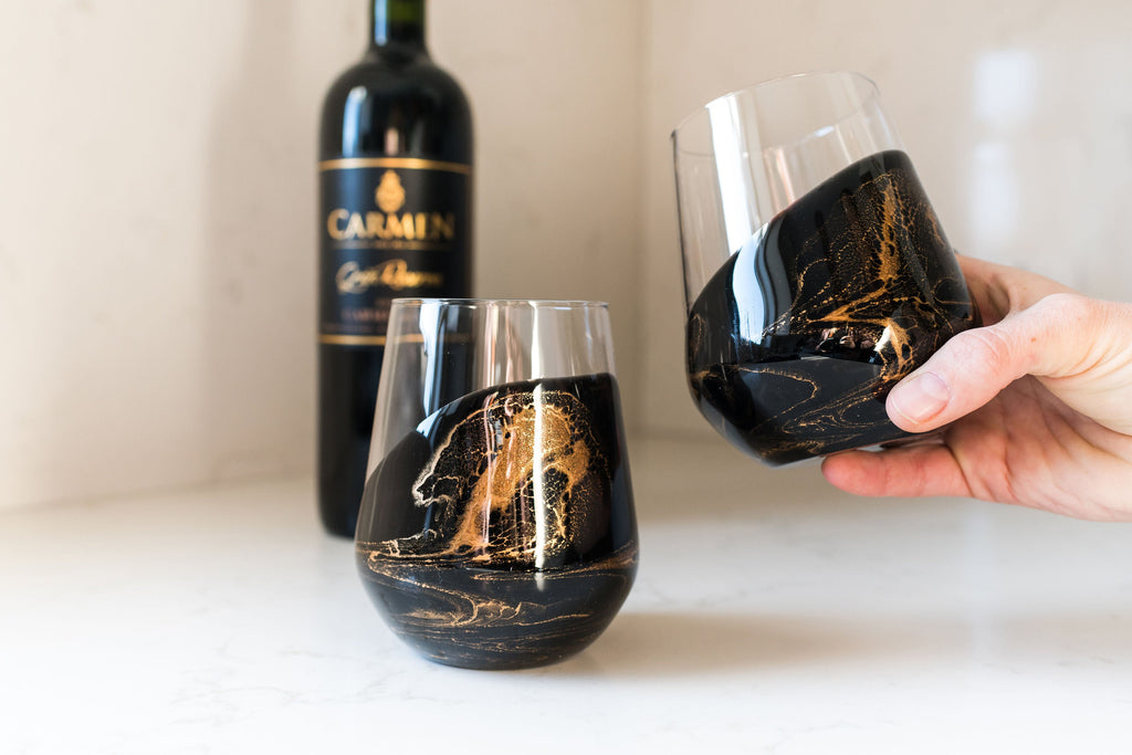 Resin Coated Entertaining Glasses (Set of 2)
