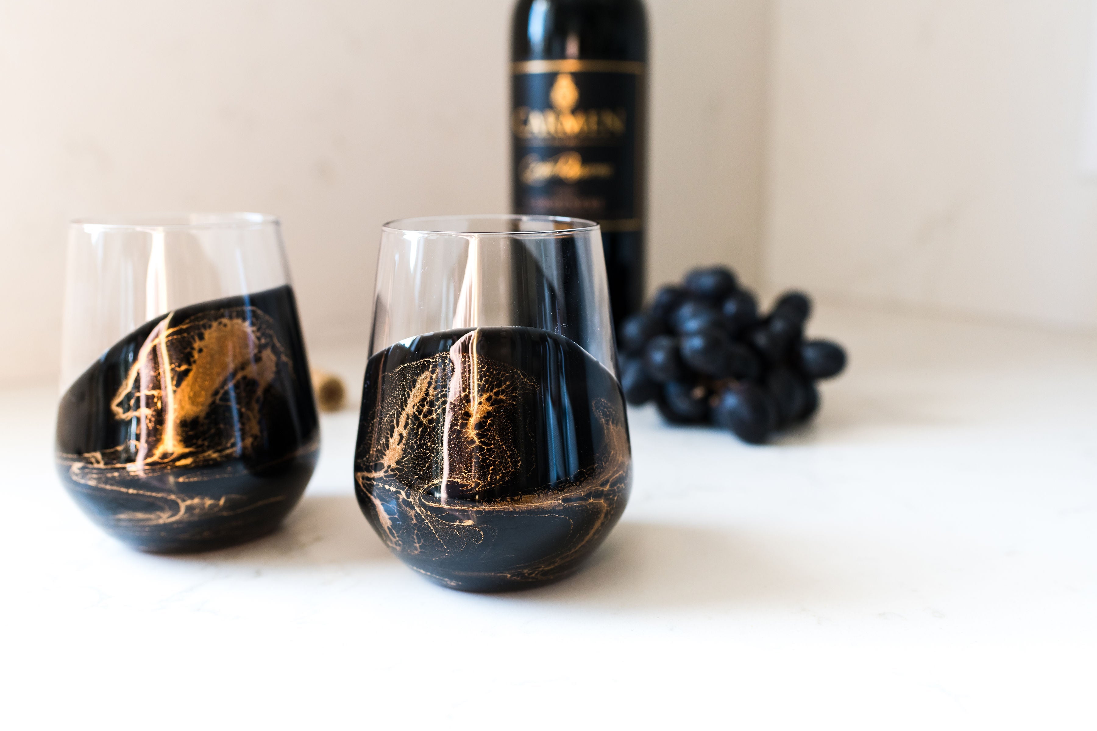 Resin Coated Entertaining Glasses (Set of 2)
