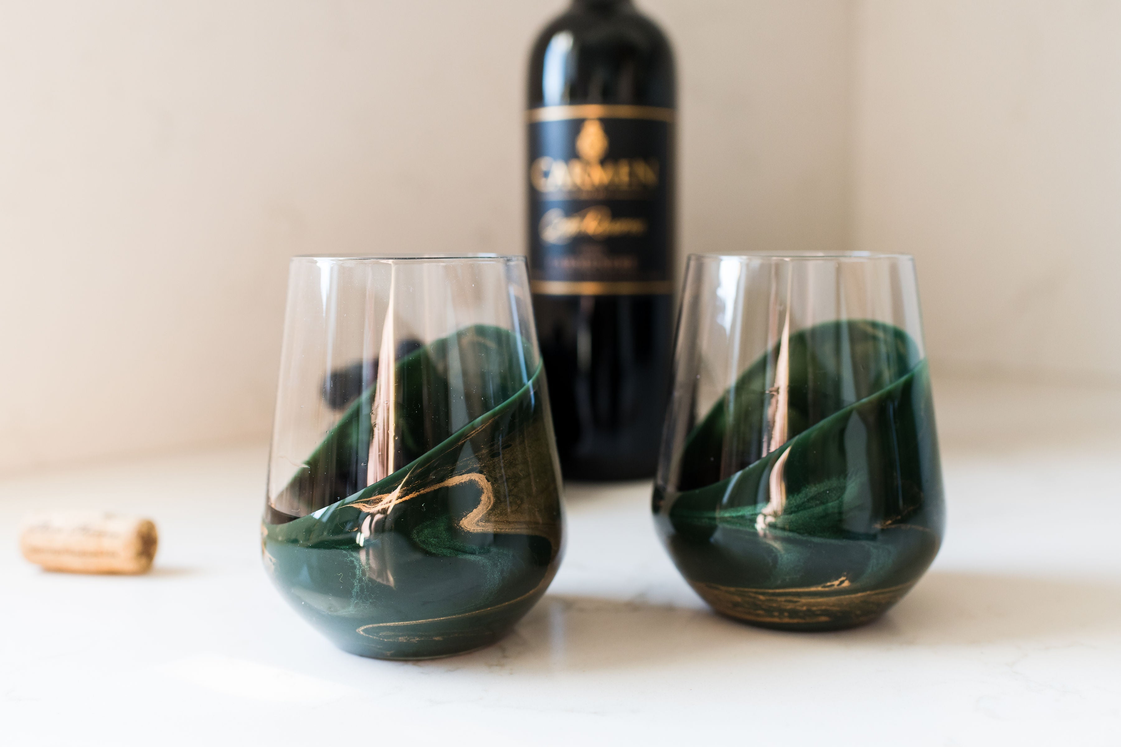 Resin Coated Entertaining Glasses (Set of 2)