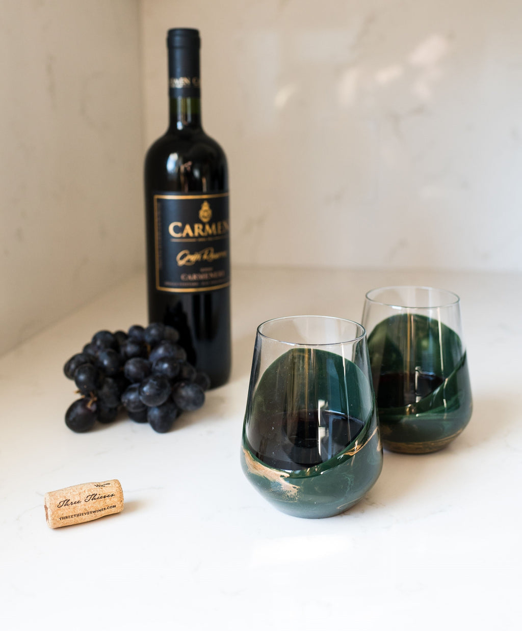 Resin Coated Entertaining Glasses (Set of 2)