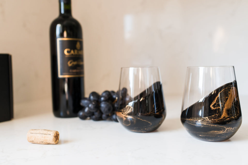Resin Coated Entertaining Glasses (Set of 2)