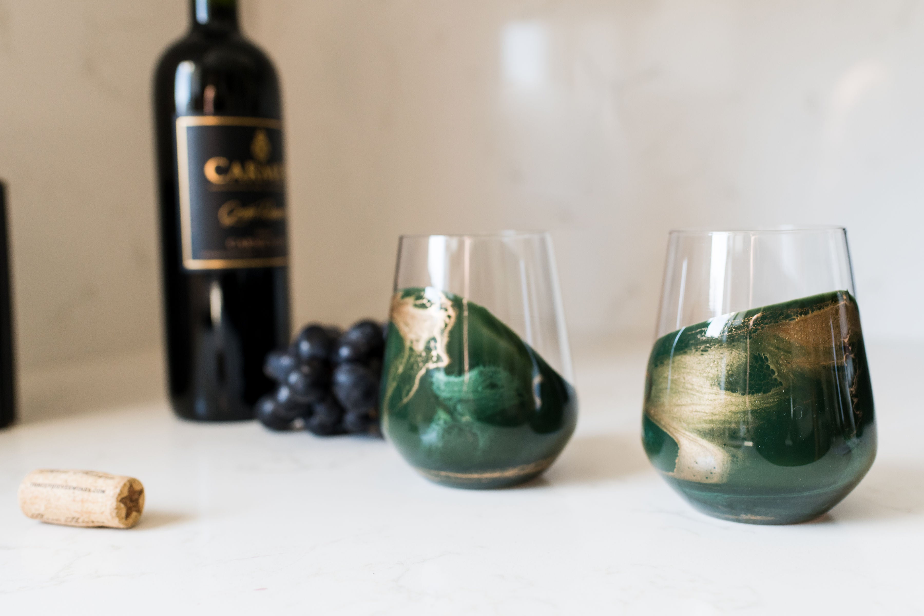 Resin Coated Entertaining Glasses (Set of 2)