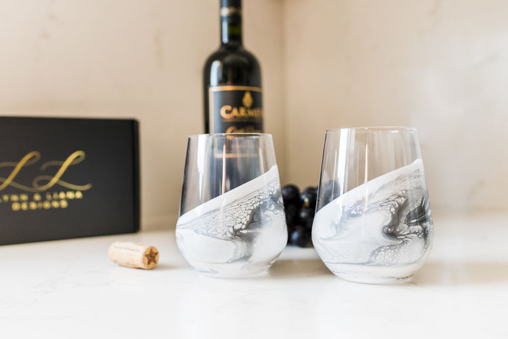 Resin Coated Entertaining Glasses (Set of 2)