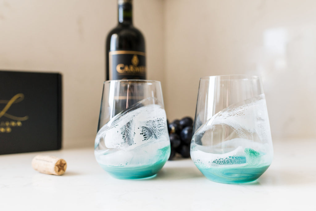 Resin Coated Entertaining Glasses (Set of 2)