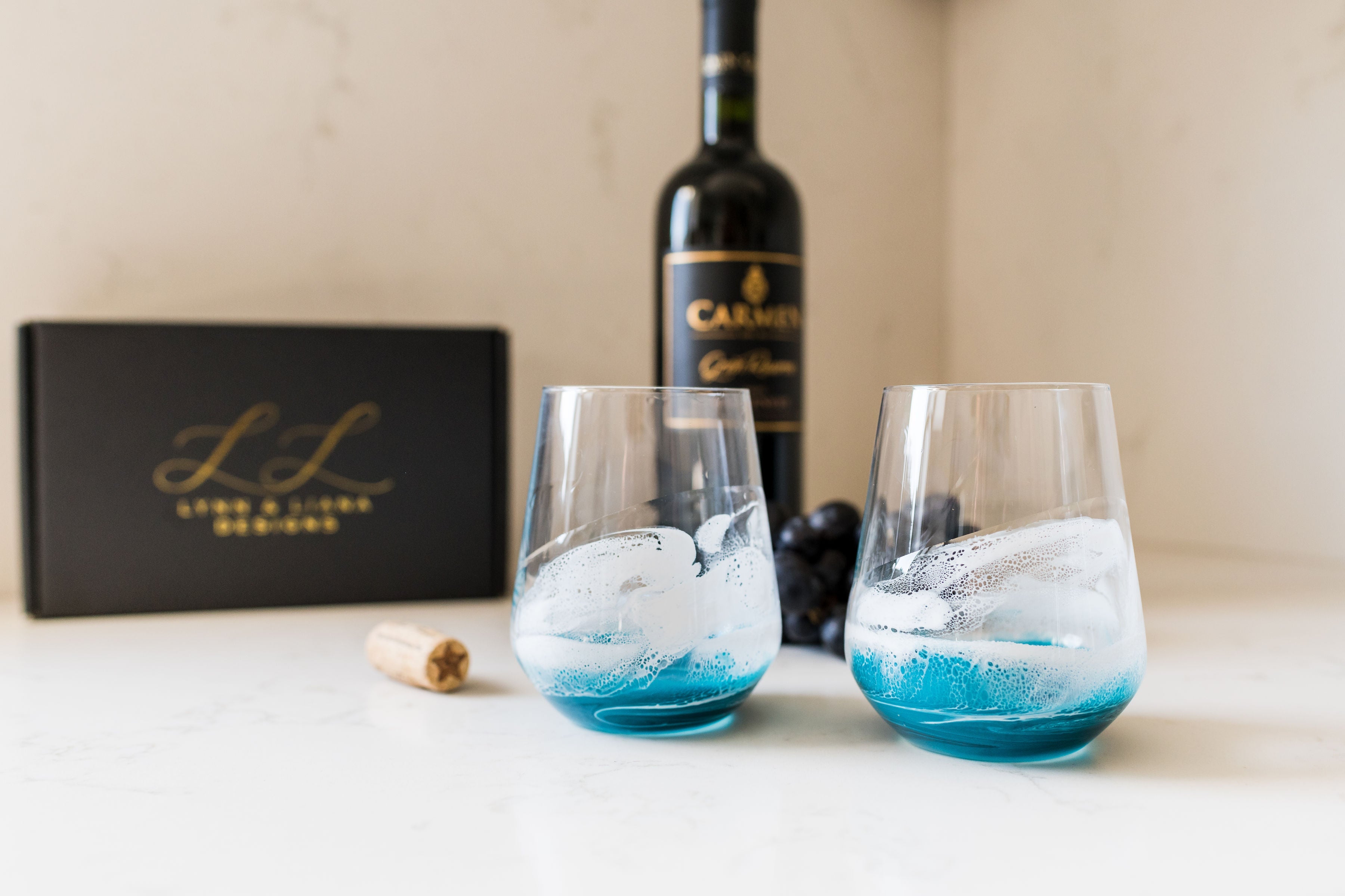 Resin Coated Entertaining Glasses (Set of 2)