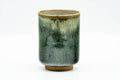 Japanese Teacup - Green Hare's Fur Drip-Glazed Yunomi - 190ml