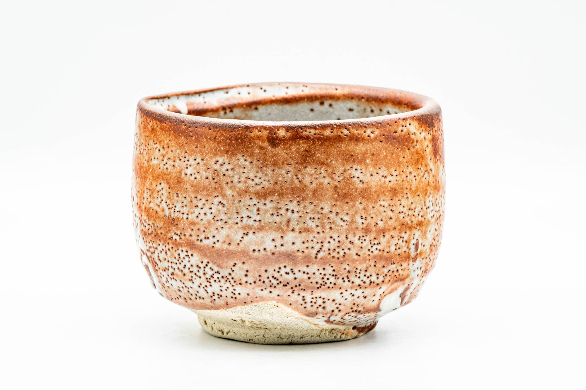 Japanese Matcha Bowl - Orange Shino Drip-Glazed Mino-yaki Chawan - 400ml