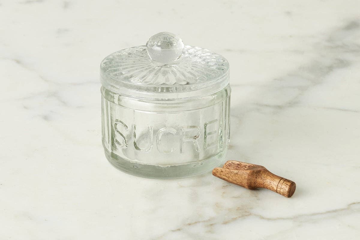 Bistro Glass Sugar Cellar with Scoop