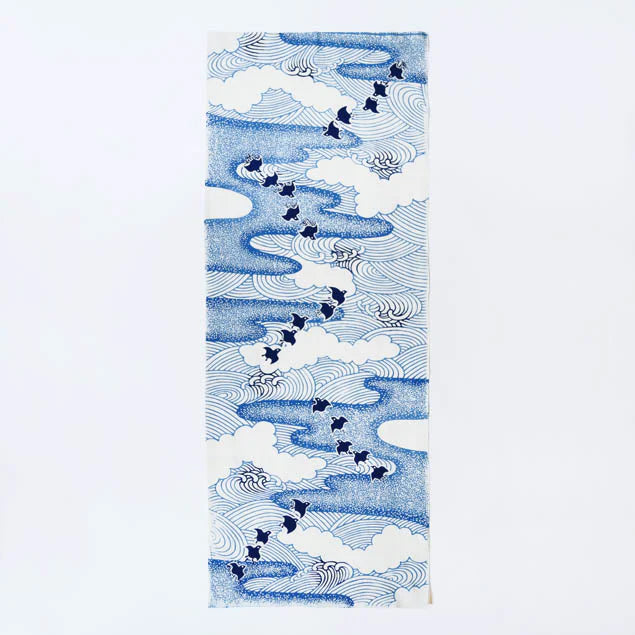 Tenugui Towel - Plovers in the Mist