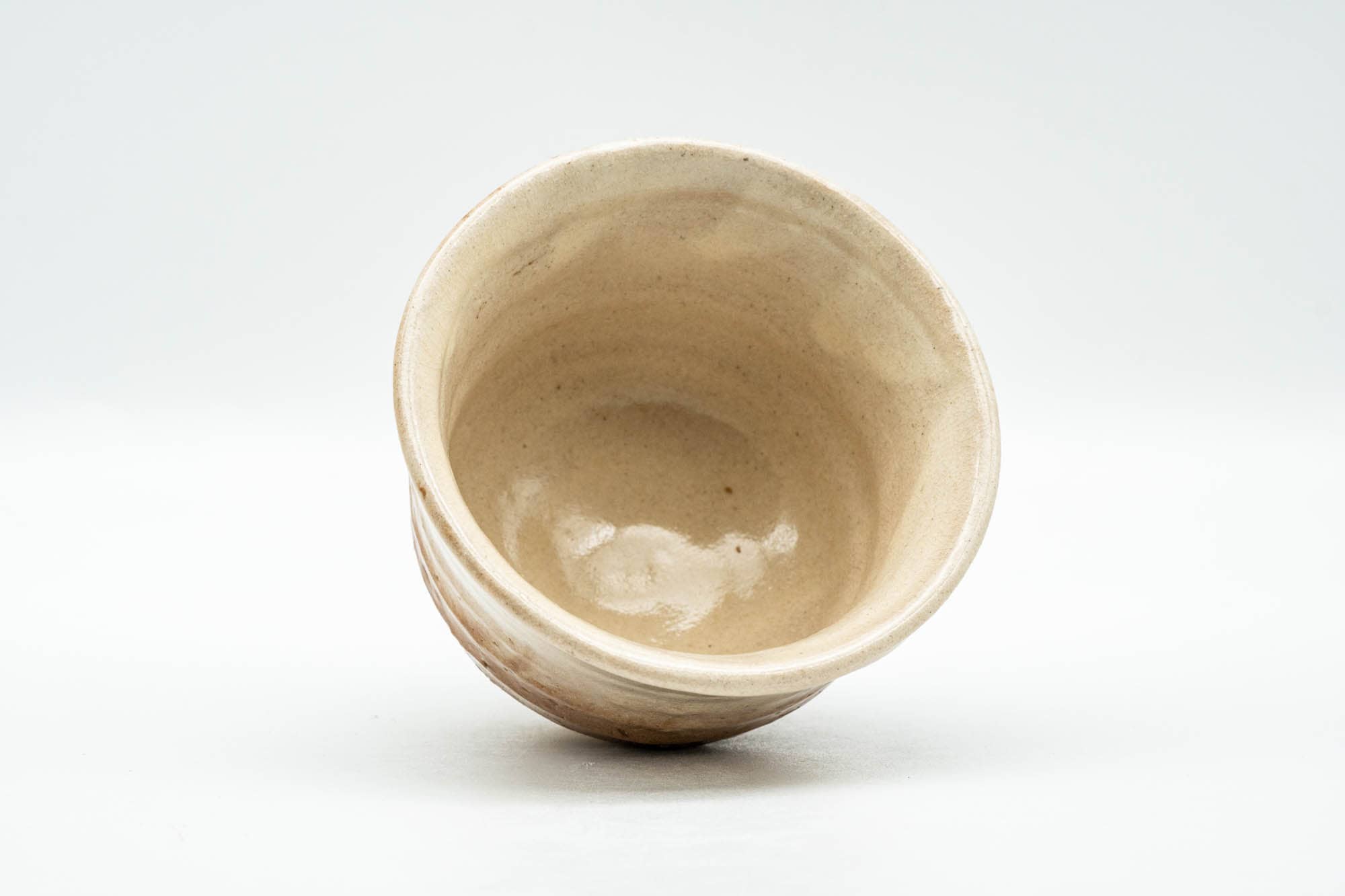 Japanese Teacup - Beige Milky White Drip-Glazed Hagi-yaki Yunomi - 100ml