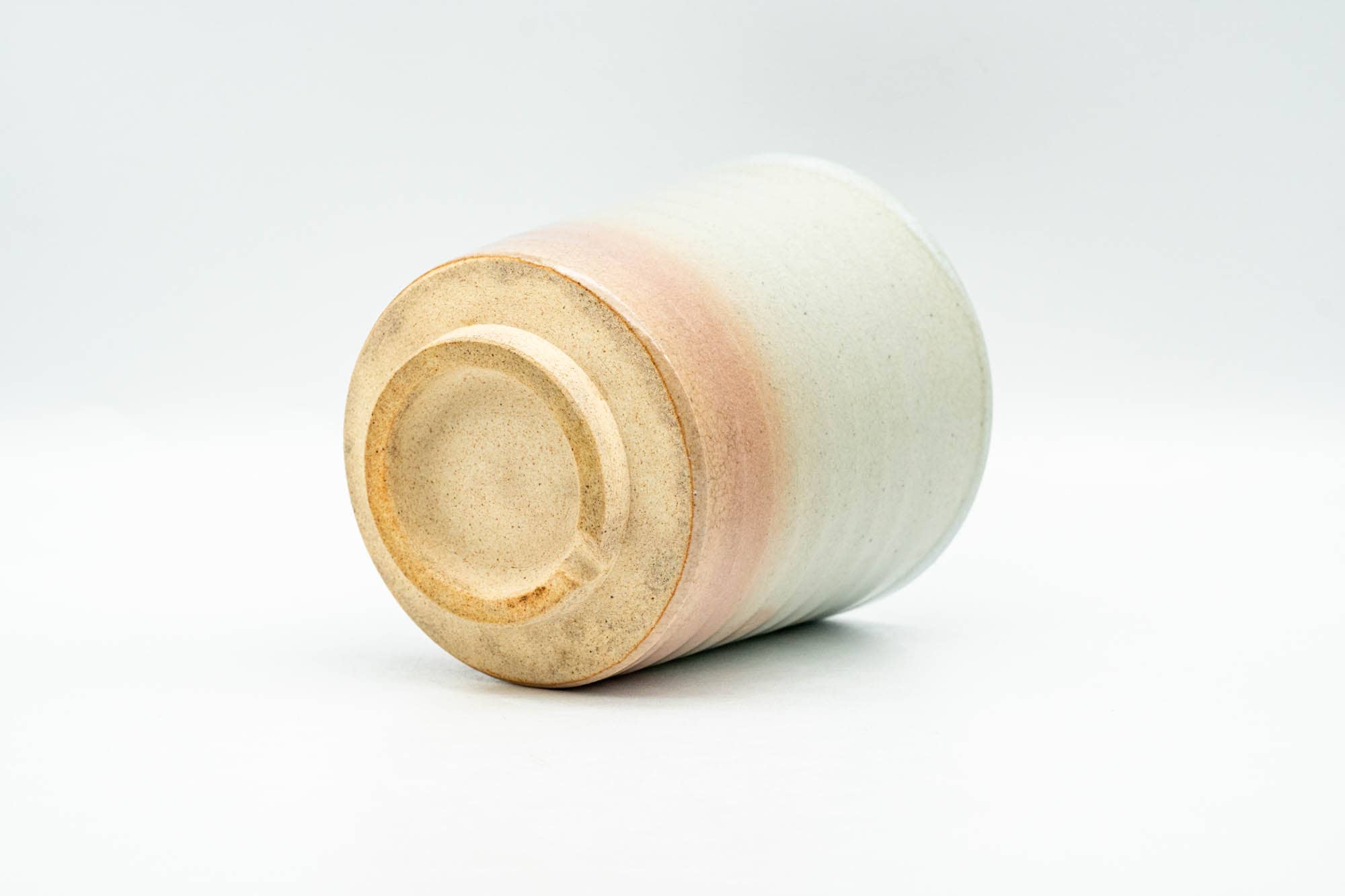 Japanese Teacup - Beige Peach White Glazed Hagi-yaki Yunomi - 190ml