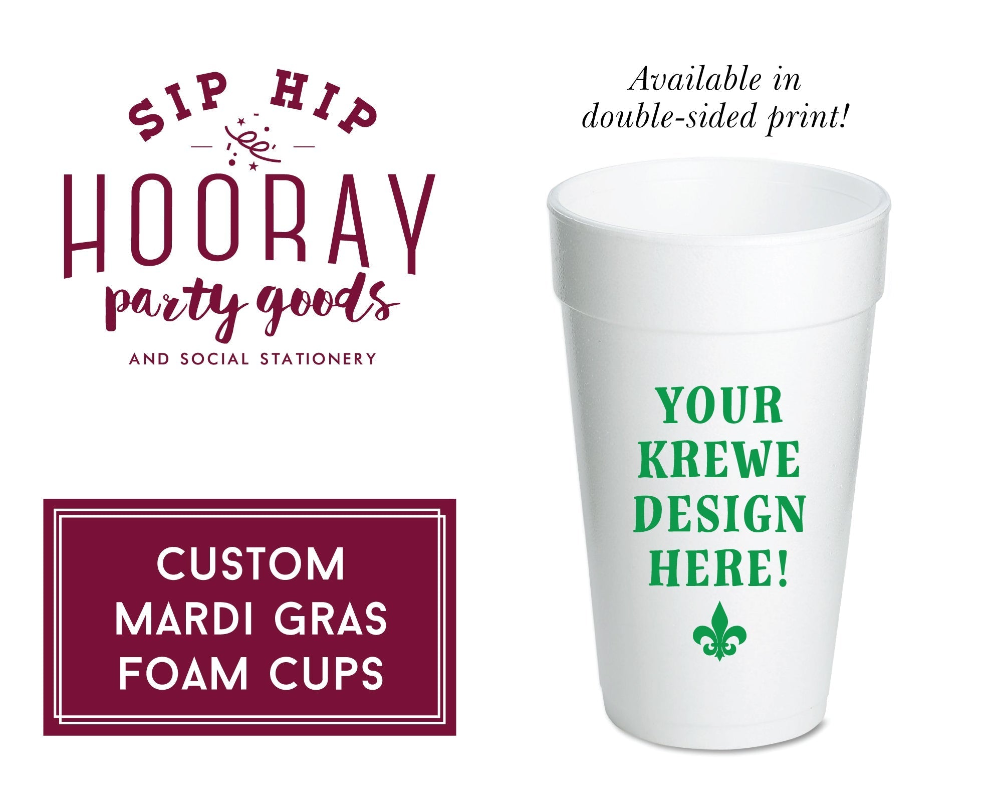 Mardi Gras Crown Foam Cups