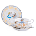 English Ladies Disney Alice in Wonderland White Rabbit Tea Set