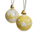 English Ladies Disney Beauty & the Beast Belle Christmas Tree Baubles (Set of 2)