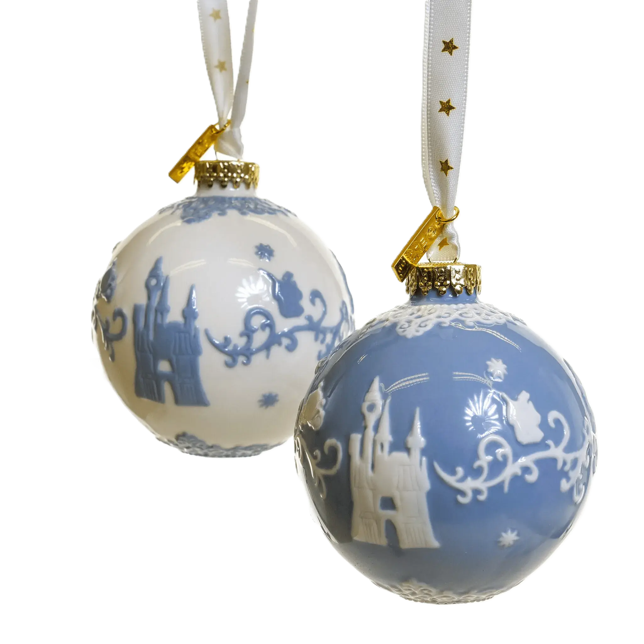 English Ladies Disney Cinderella Christmas Tree Baubles (Set of 2)