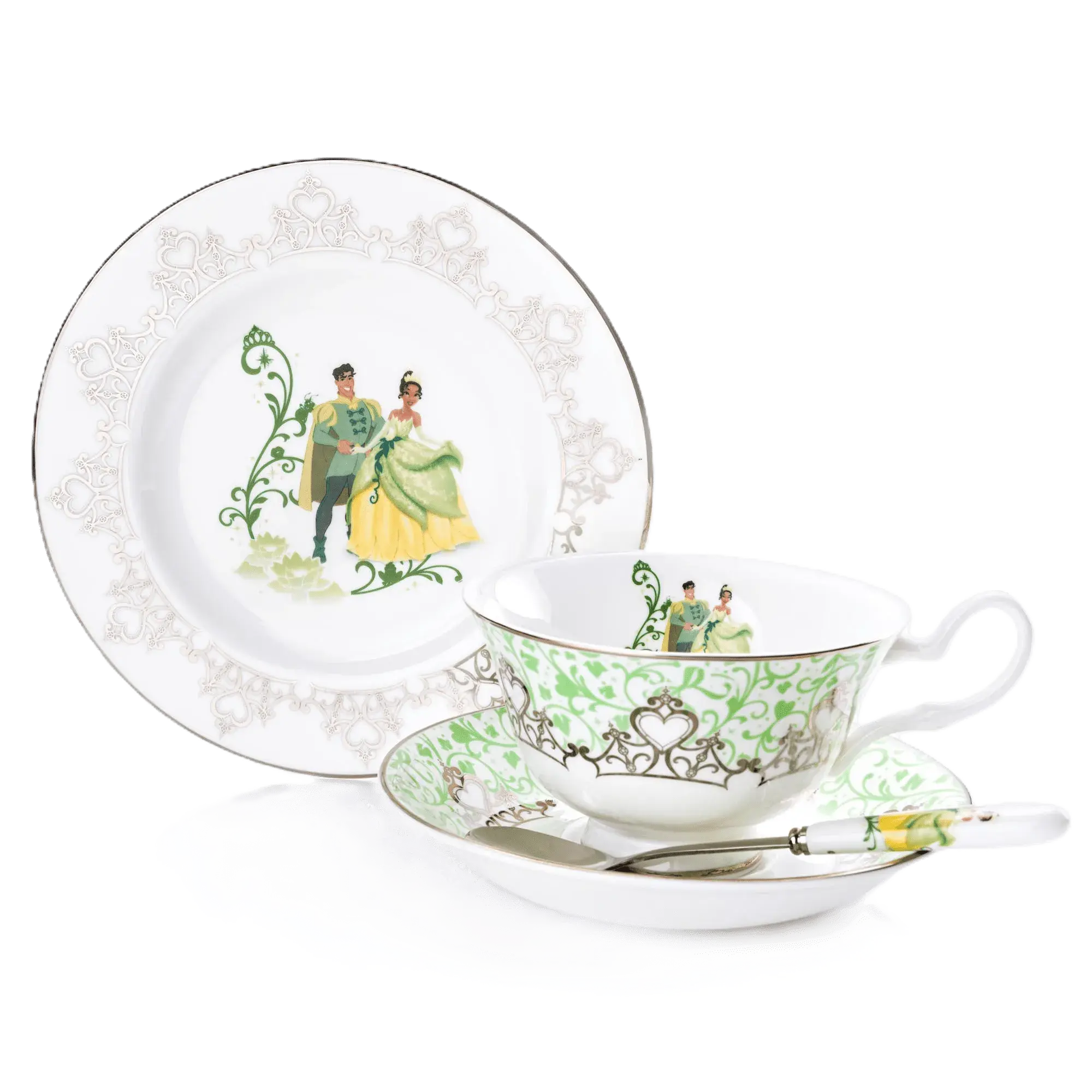 English Ladies Disney Princess & the Frog Tiana Wedding 3pc Tea Set
