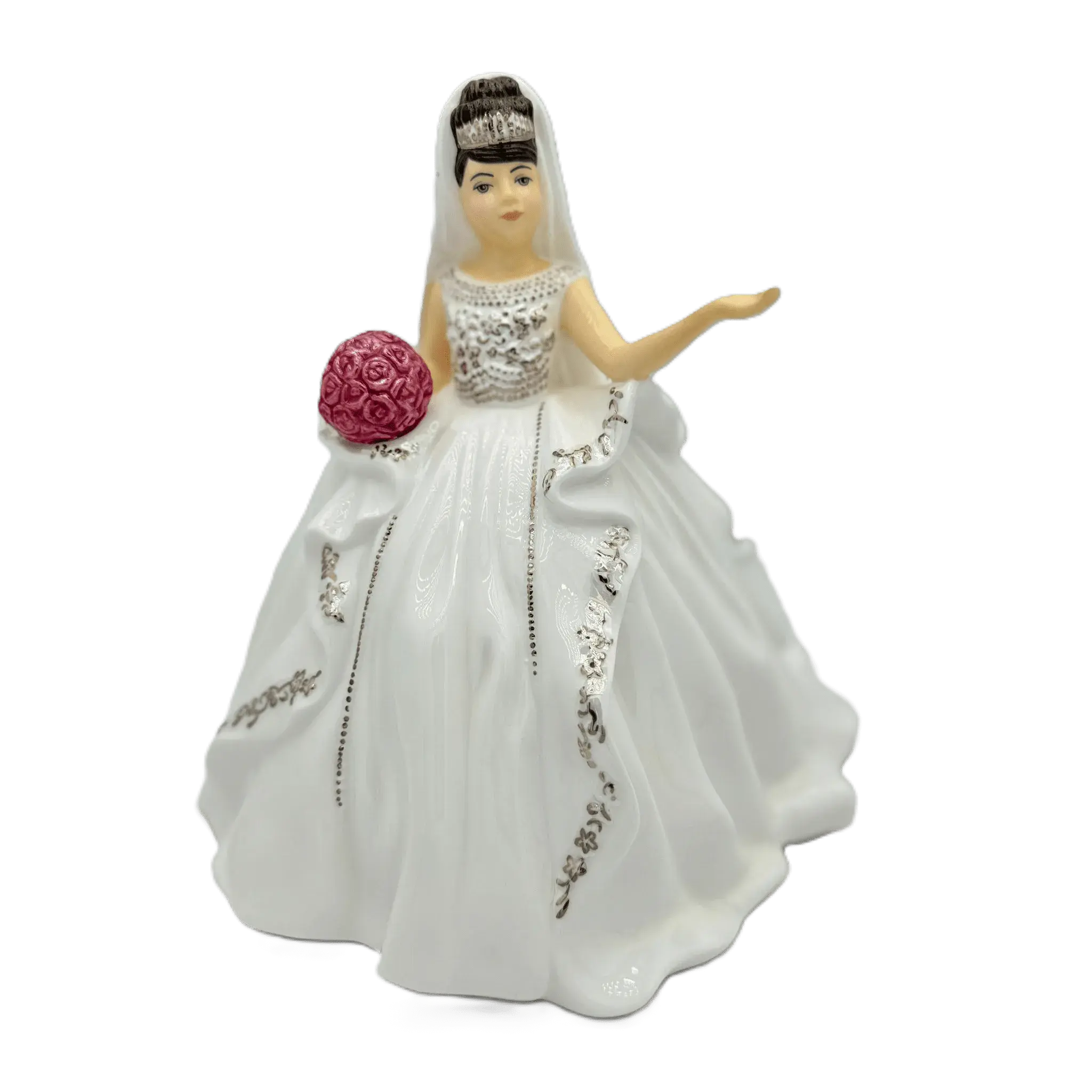 English Ladies Thelma Madine Gypsy Affection Bride Mini Figurine Brunette
