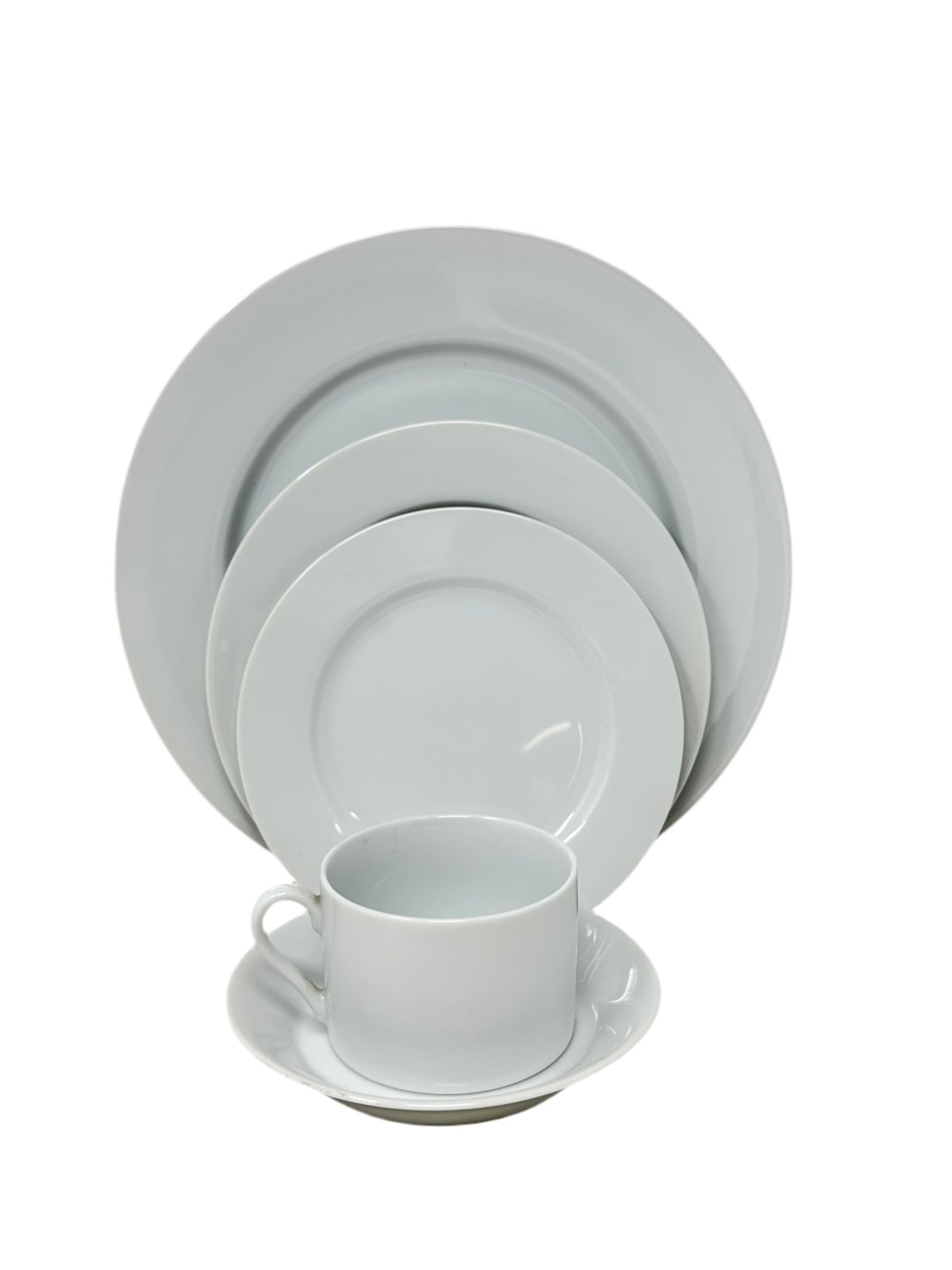 Fitz and Floyd White Shoulders - 5 Piece Place Setting