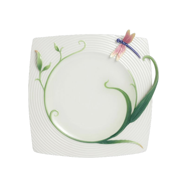Franz Collection PEACE & HARMONY BAMBOO ORNAMENTAL SQUARE PLATE