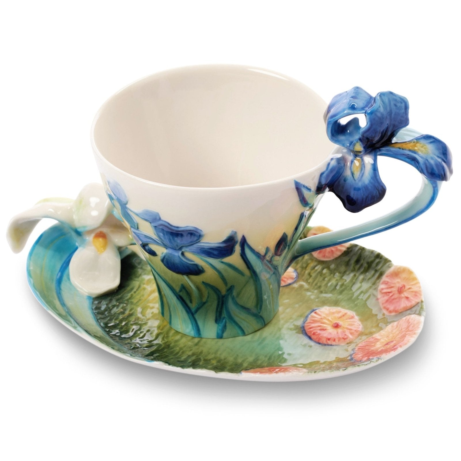 Franz Collection Van Gogh Iris Teacup Saucer & Spoon