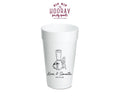 French Bulldog Wedding Foam Cups