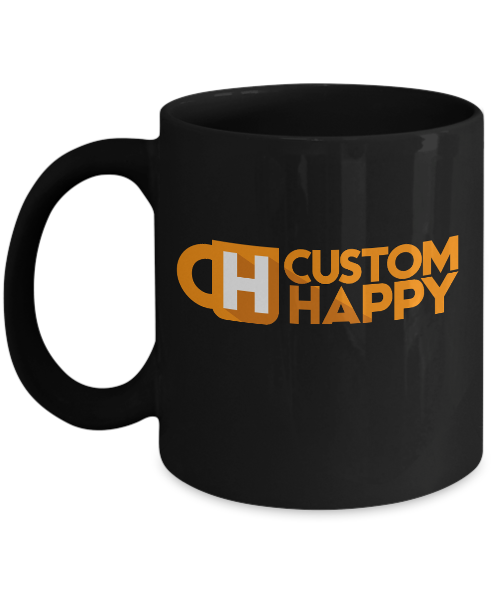 11oz Black Custom Coffee Mugs