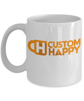 CustomHappy – 11oz White Custom Coffee Mugs (100 Qty)