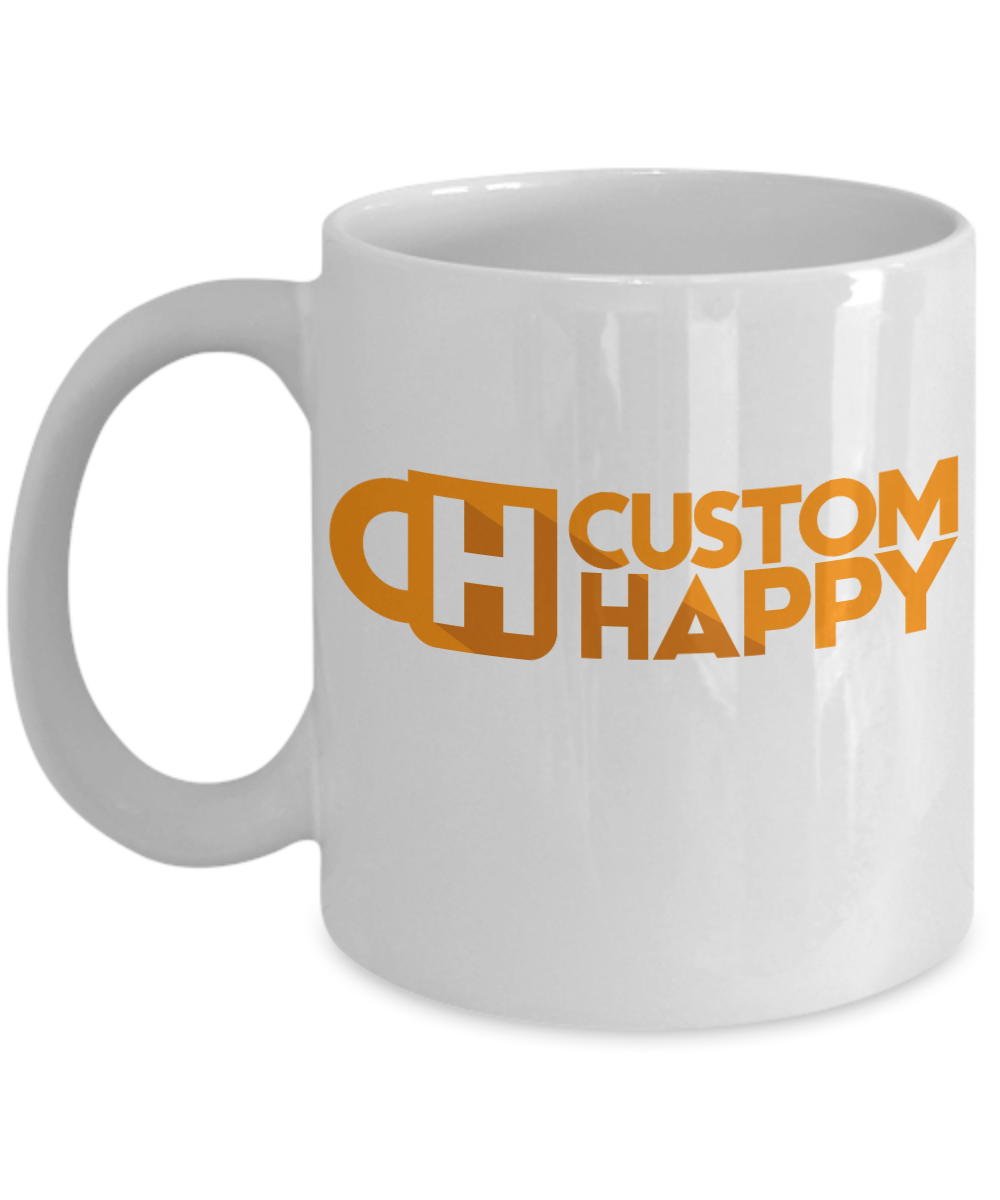 CustomHappy – 11oz White Custom Coffee Mugs (100 Qty)