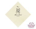 German Shepard Drawing Wedding Napkins