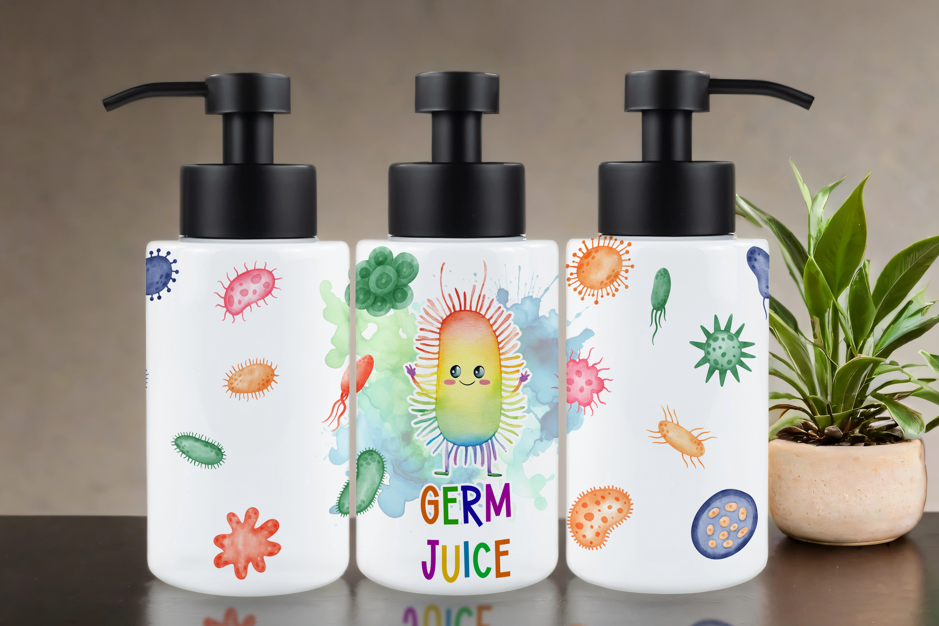 Assorted Ready to Press Sublimation 18oz Soap Dispenser Prints (15 Pack)