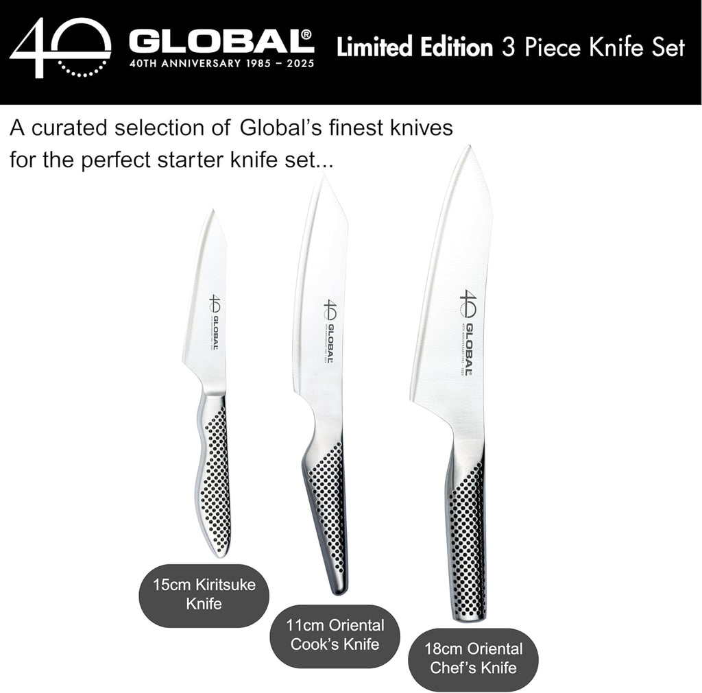 Global Knives 40th Anniversary - 3 Piece Knife Set