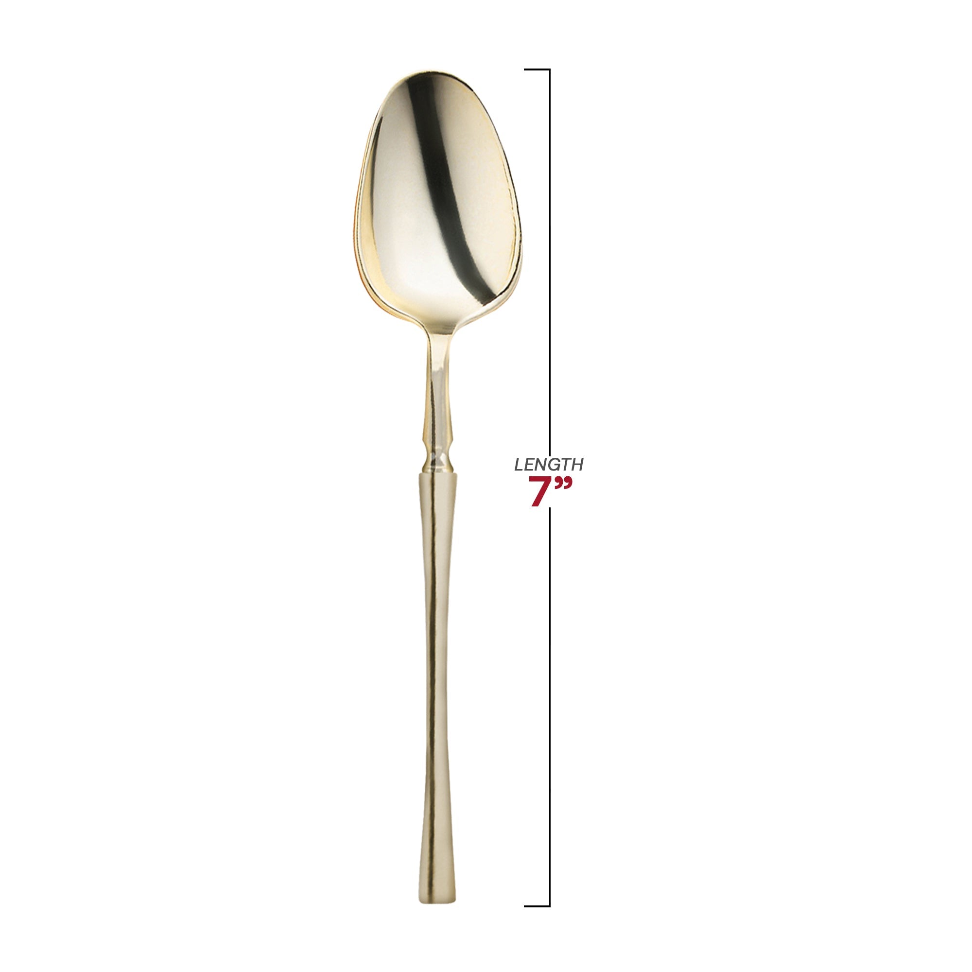 Shiny Gold Moderno Disposable Plastic Dessert Spoons