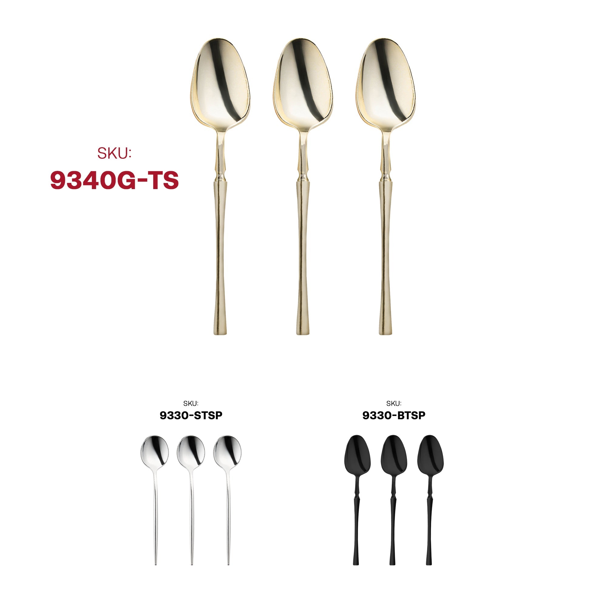 Shiny Gold Moderno Disposable Plastic Dessert Spoons
