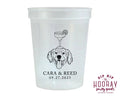 Golden Retriever Wedding Stadium Cups