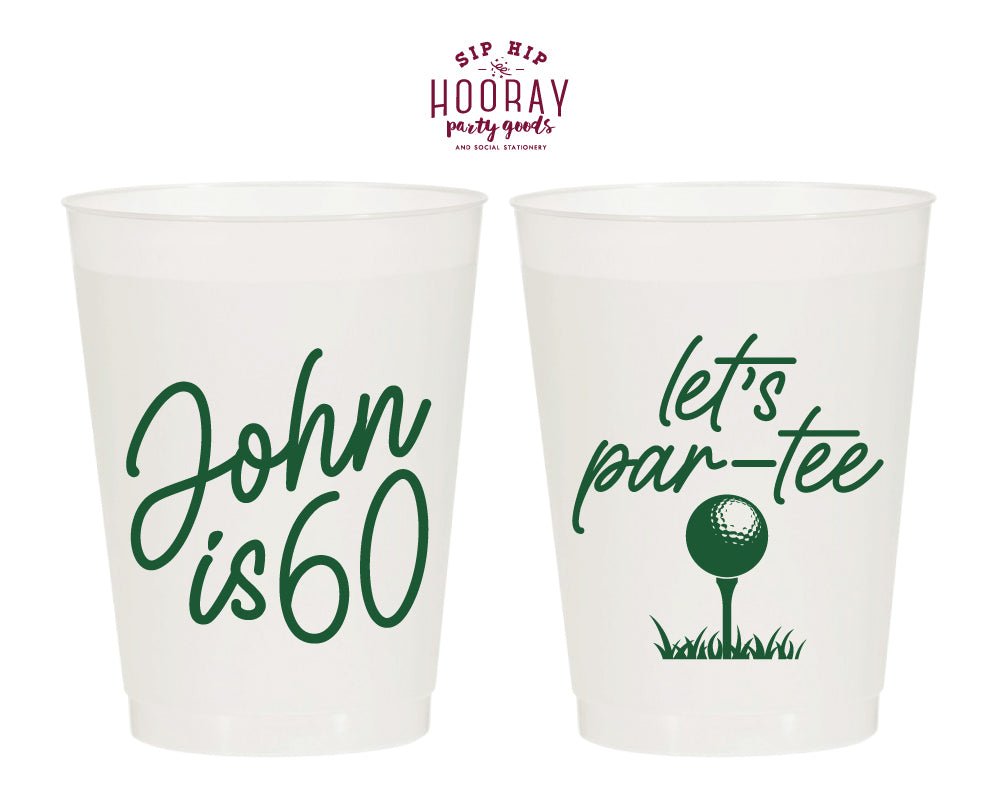 Golf Birthday Party Frosted Cups Lets Part Tee