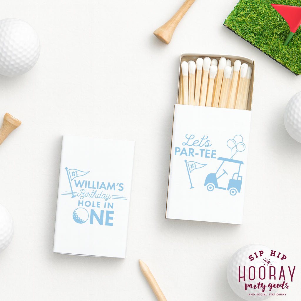 Golf Cart Birthday Par-Tee Matchboxes