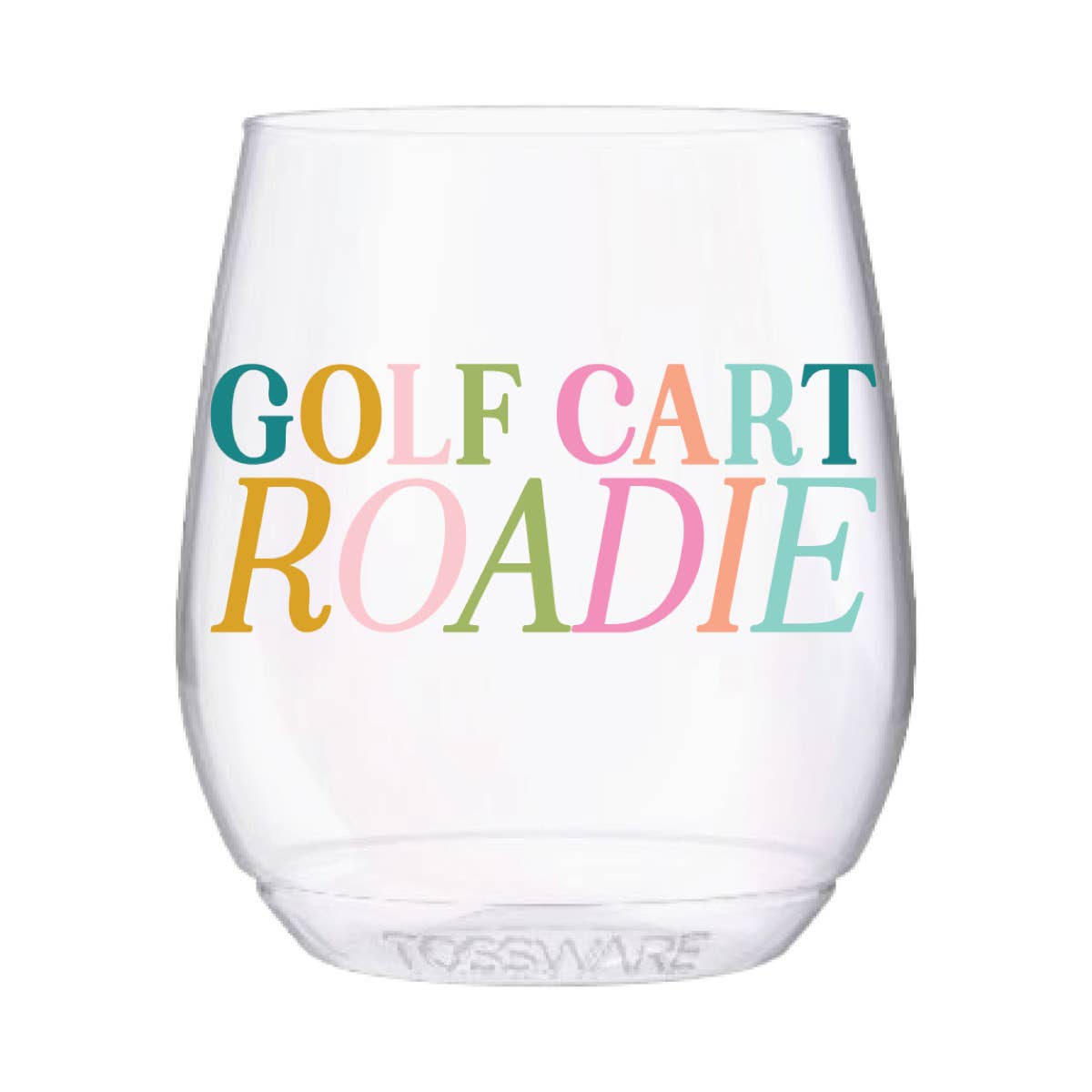 Golf Cart Roadie 14oz Stemless Wine Tossware