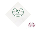Golf Club Wedding Monogram Cocktail Napkins