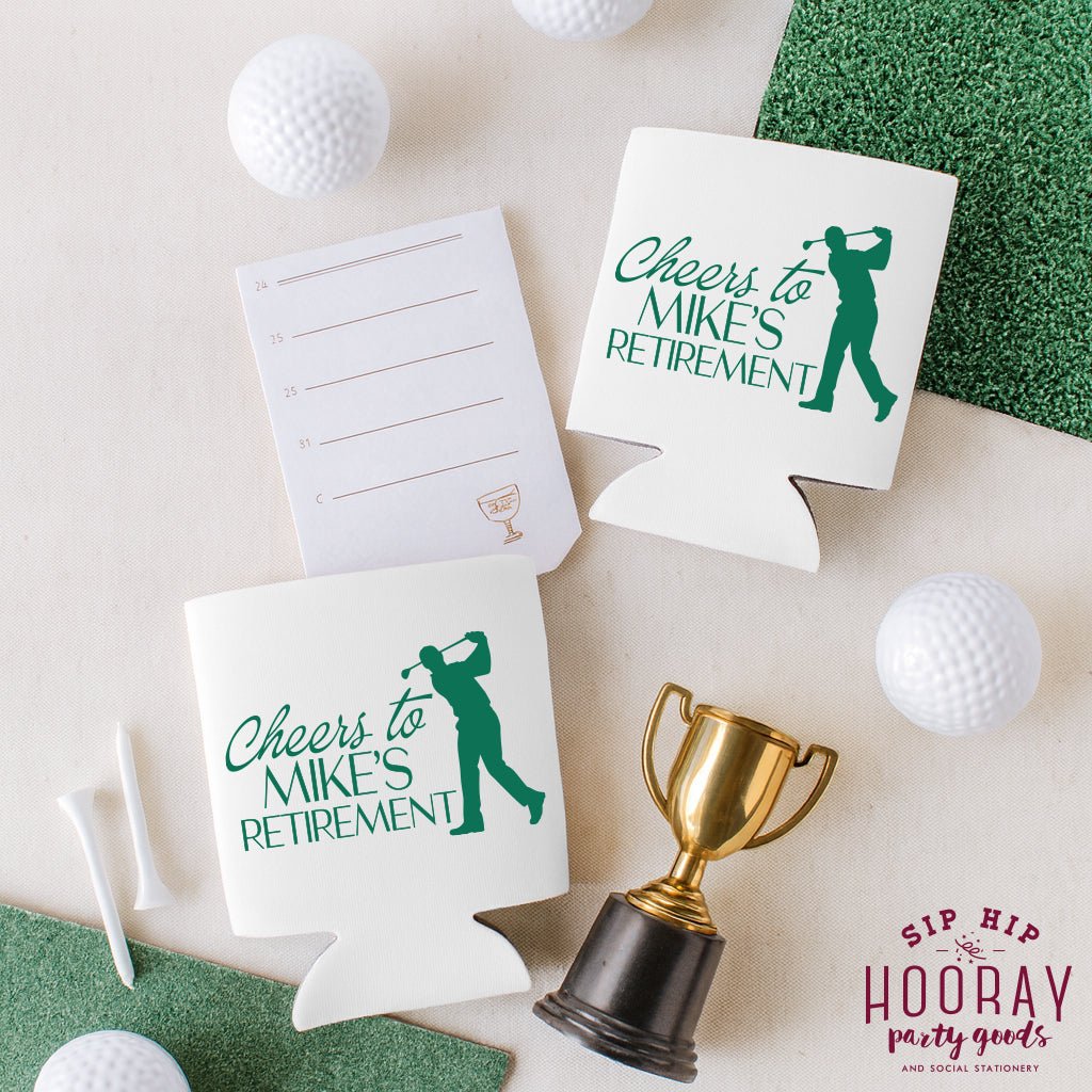 Golf Retirement Party Can Coolers