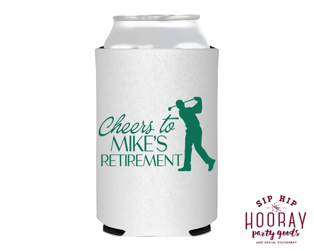 Golf Retirement Party Can Coolers