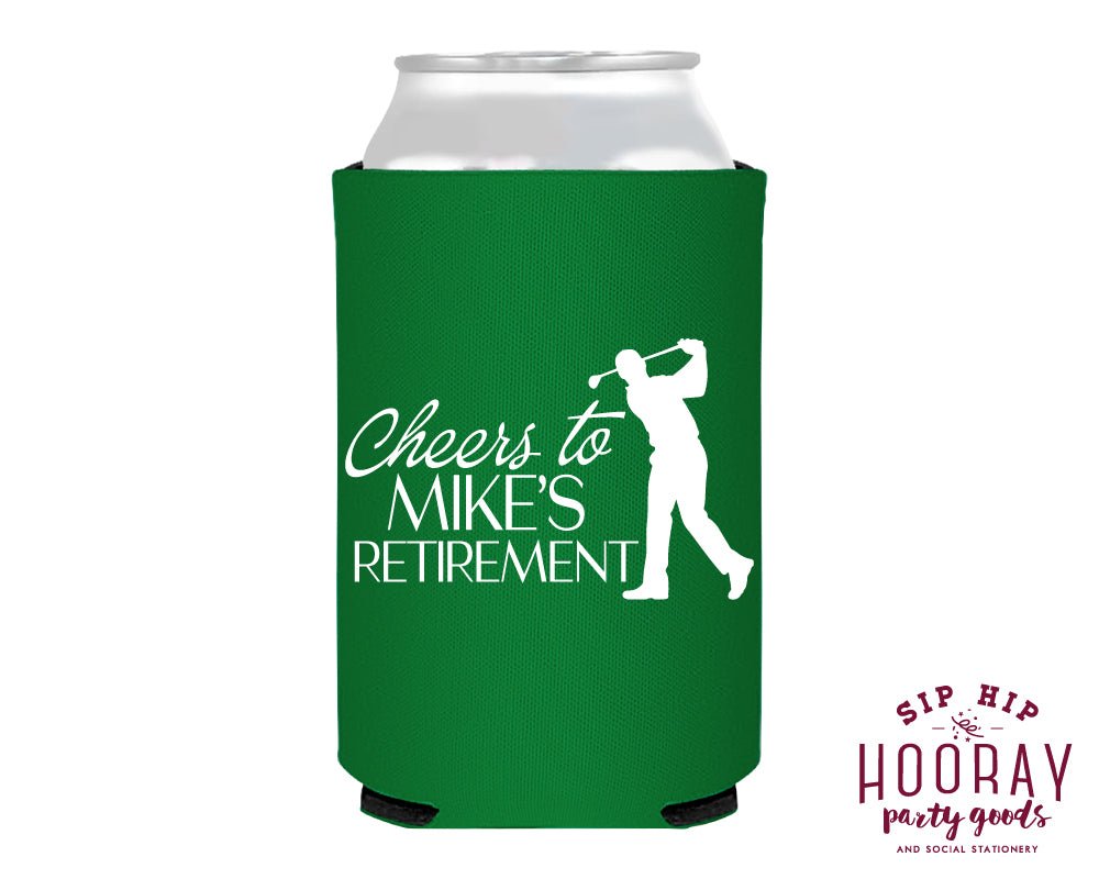 Golf Retirement Party Can Coolers
