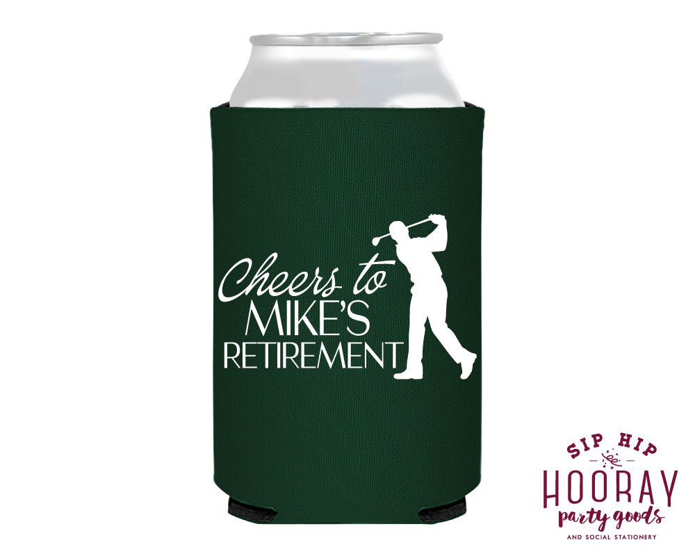 Golf Retirement Party Can Coolers