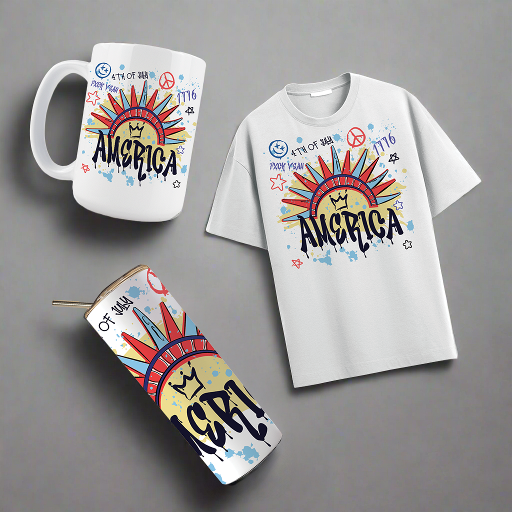 Multi Product Use - Digital Sublimation Designs - Fourth of July